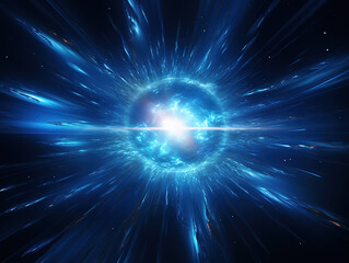 Wall Mural - fantastic supernova star explosion in the deep space