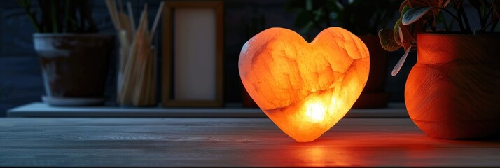 Sticker - Heart-shaped salt lamp