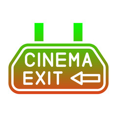 Sticker - Cinema exit Icon