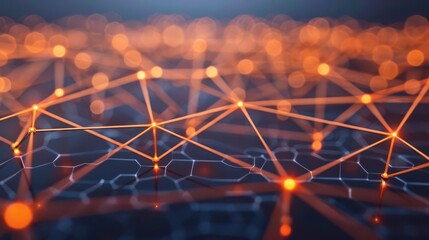 Poster - Twinkling dots creating a network communication pattern, connection, display, 