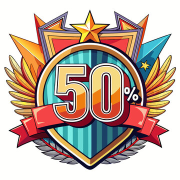    banner, new, discount, 50 percent off, super offer, template. sticker final sale,  poster. special, offer, animation 
