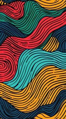 Poster - Bold, swirling colors intertwine to form an intricate abstract design on a bright background