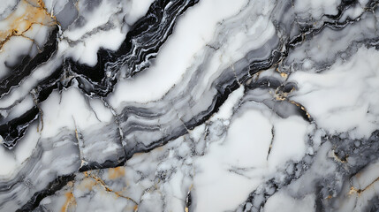 Sticker - White and black marble texture background