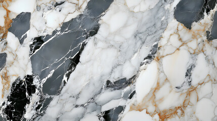 Sticker - White and black marble texture background