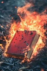 Wall Mural - Book Burning