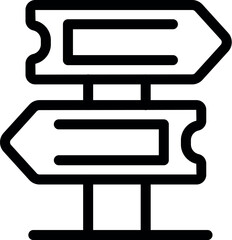Poster - Two blank road signs are pointing in opposite directions, symbolizing a difficult decision