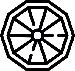 Poster - octagon with eight sides and eight angles representing a geometric shape