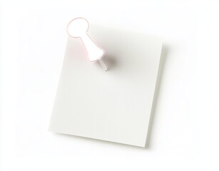 Poster - paper message note reminder blank background office business thumbtack clip needle pushpin
