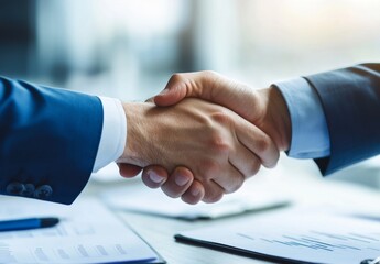 Poster - The business handshake business teamwork contract greeting success male adult colleague deal cooperation corporate team member