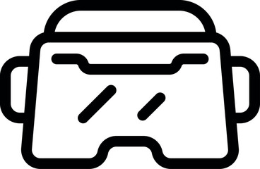 Poster - Simple line icon representing virtual reality glasses, enabling immersive experiences in the metaverse