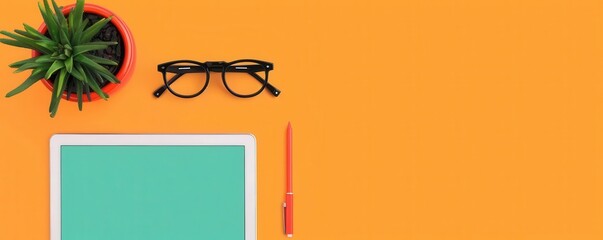 High-tech interfaces flat design top view, user experience theme, cartoon drawing, Triadic Color Scheme