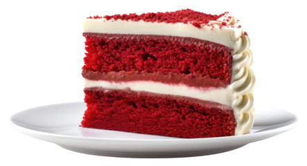 Canvas Print - PNG Delicious red velvet cake slice