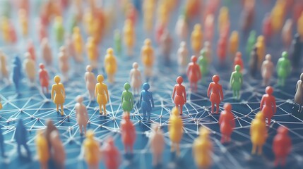 Aufkleber - Connecting People Network Concept.