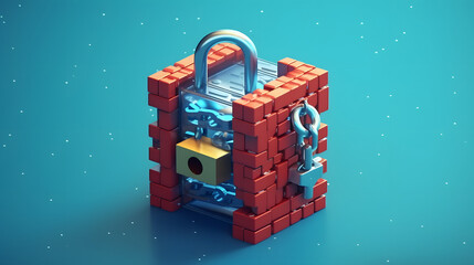 Sticker - Block game 3d pixel cartoon