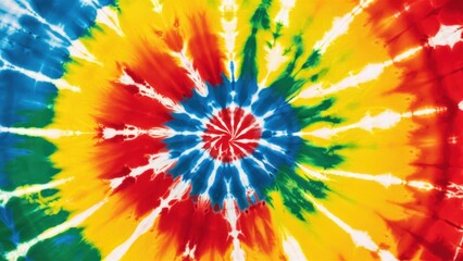 Wall Mural - A close up of a tie dye pattern on fabric, AI