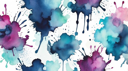 Wall Mural - abstract inkblot designs in watercolor painting background art design .jpg