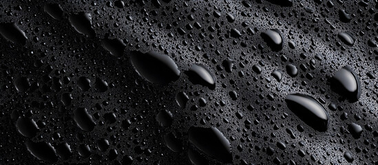 Wall Mural - Close up view of a black abstract polystyrene foam background texture suitable as a copy space image