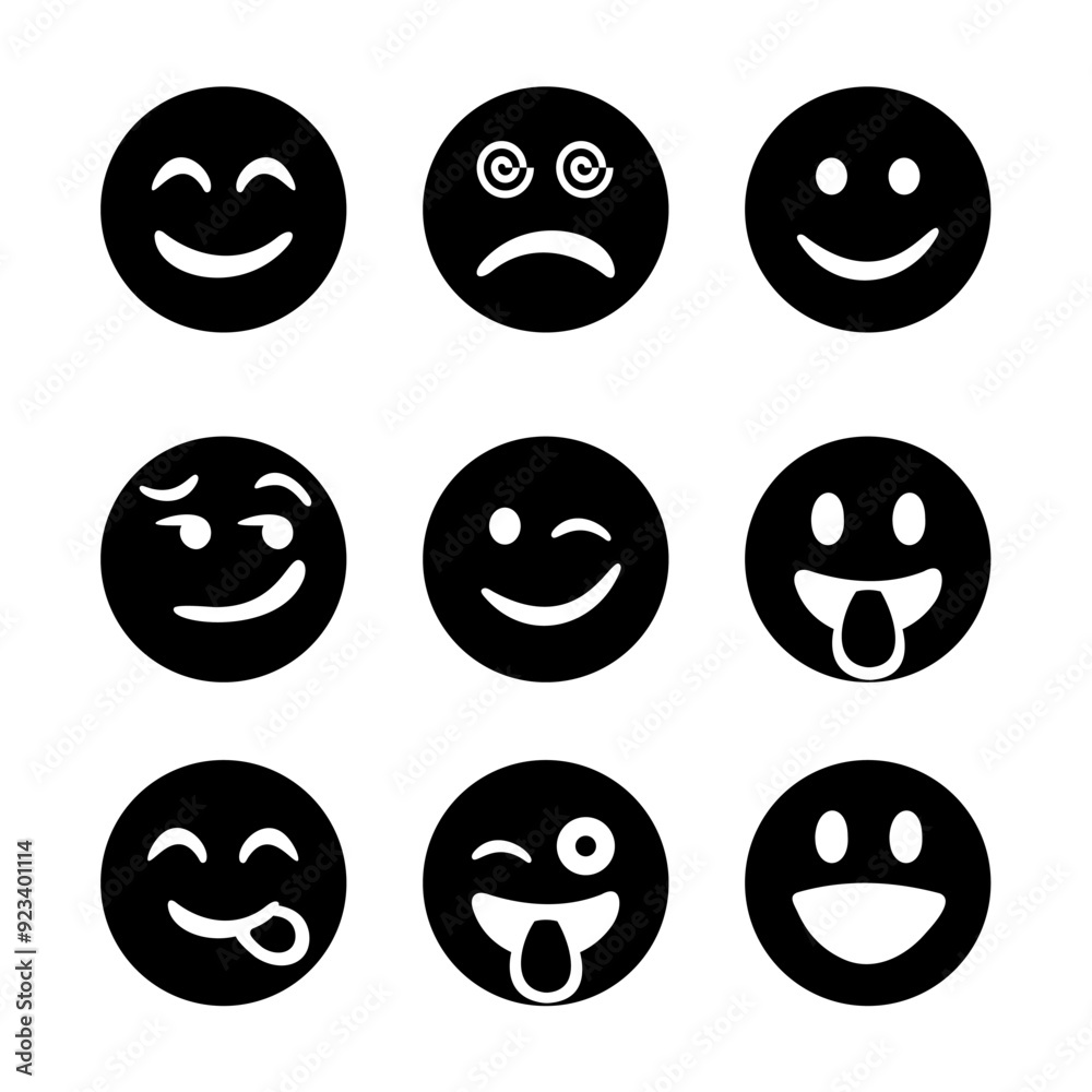 Emoticons mood scale on white background. Face smile icon positive ...