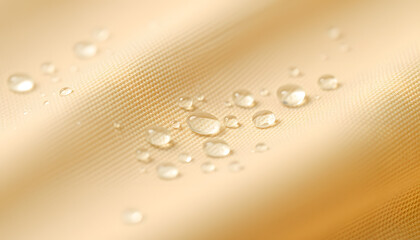 Water Droplets on Beige Fabric Surface Close Up isolated with white highlights, png