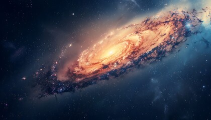 Wall Mural - Stars of a planet and galaxy in a free space