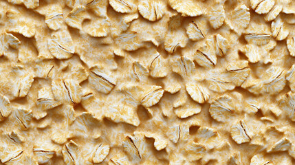 Extreme close-up of a single oatmeal cookie surface texture. Golden-brown with visible oat flakes and a slightly rough texture.