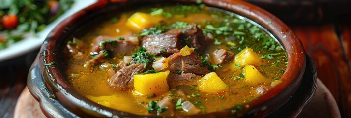 Canvas Print - Traditional Beef Soup Sancocho