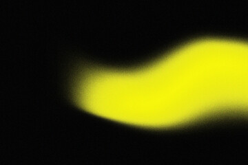 Fototapete - Grunge Black and Yellow Abstract Wallpaper. Neon Yellow on dark background with noise texture effect. Black and yellow gradient blob. 