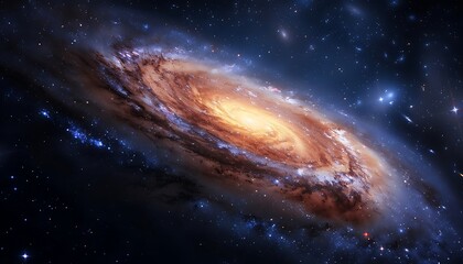 Wall Mural - Stars of a planet and galaxy in a free space