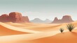 © ArtificialGen - simple background of quiet desert