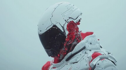 Poster - Cyborg Deity in Digital Realm, an animated portrayal of a cybernetic being amidst advanced machinery and technology, showcasing a futuristic and dynamic environment.