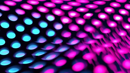 Poster - Vibrant Dots on Dark Canvas, a striking visual display of colorful dots scattered against a deep backdrop, creating a sense of depth and playful contrast.