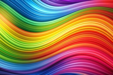 Poster - Vibrant abstract rainbow wave background for design projects and artistic creations
