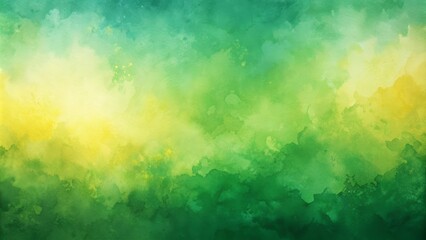 Poster - Vibrant abstract green and yellow watercolor gradient detail pattern background and wallpaper, perfect for applications and websites, featuring a unique colorful graphic illustration.