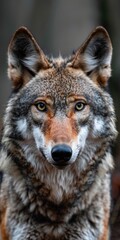 Aufkleber - A close-up portrait of an animal with alert ears, showcasing its fur and keen attention to the environment, highlighting the beauty and alertness of wildlife.