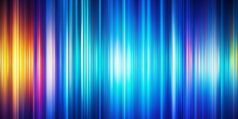 Poster - Vibrant blue abstract background with colorful gradient and dynamic stripes design creating a mesmerizing visual effect ideal for graphic wallpaper or digital display.