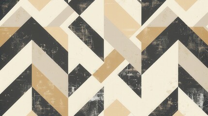 Poster - an elegant pattern featuring a series of interlocking triangles and rectangles.