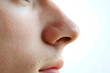 © Oksana - Man's nose close up side view isolated on white background