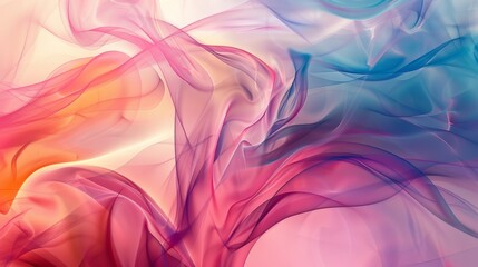 Poster - A vibrant abstract image featuring swirling patterns created by dynamic fluid movements in various shades of pink, purple, and blue, demonstrating fluid dynamics.