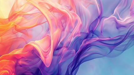 Poster - This image features a vibrant, swirling abstract composition with a mix of warm reds, oranges, and cool blues and purples, representing dynamic movement and energy.