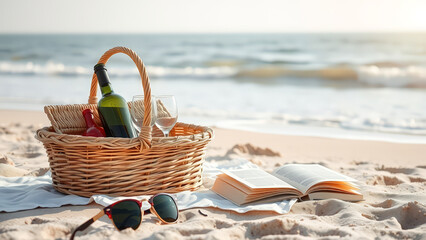 Wall Mural - picnic on the beach