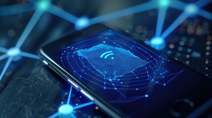 Poster - Capture the connectivity features of modern smartphones with a focus on their wireless capabilities.