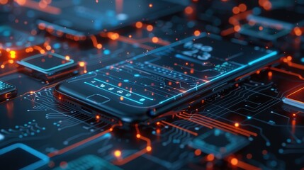 Poster - Capture the connectivity features of modern smartphones with a focus on their wireless capabilities.