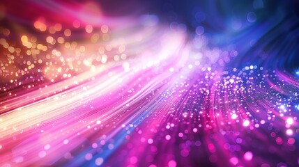 Aufkleber - This image showcases abstract flowing lines with a colorful bokeh effect and sparkles, evoking a sense of movement, fantasy, and magical atmosphere in a mesmerizing display.