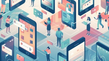 Poster - Capture the smartphone's impact on digital communication
