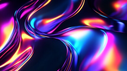 Abstract Neon Liquid Texture