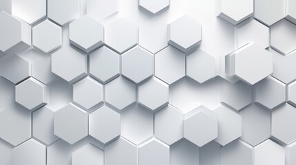 Monochromatic hexagon pattern, soft gradient shades of grey, smooth and seamless minimalist design, subtle light reflections