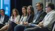 © Chatchanan - International healthcare summit with experts discussing global health issues and solutions.