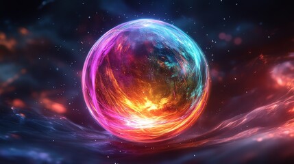 Poster - Glowing Orb in Space