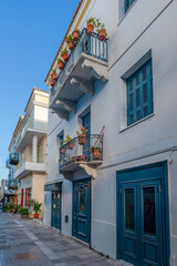 Wall Mural - greece old capital nafplion streets shops churches castle and colorful houses quiet hours tourist destination