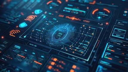 Poster - create a design for a banking platform with integrated digital identity verification.